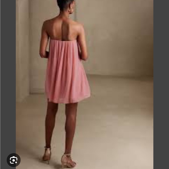 PLEATED SHIFT MINI DRESS - Picture 2 of 4